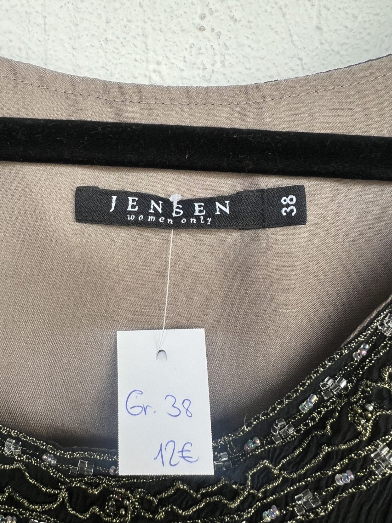 Jensen Bluse 38 Schwarz