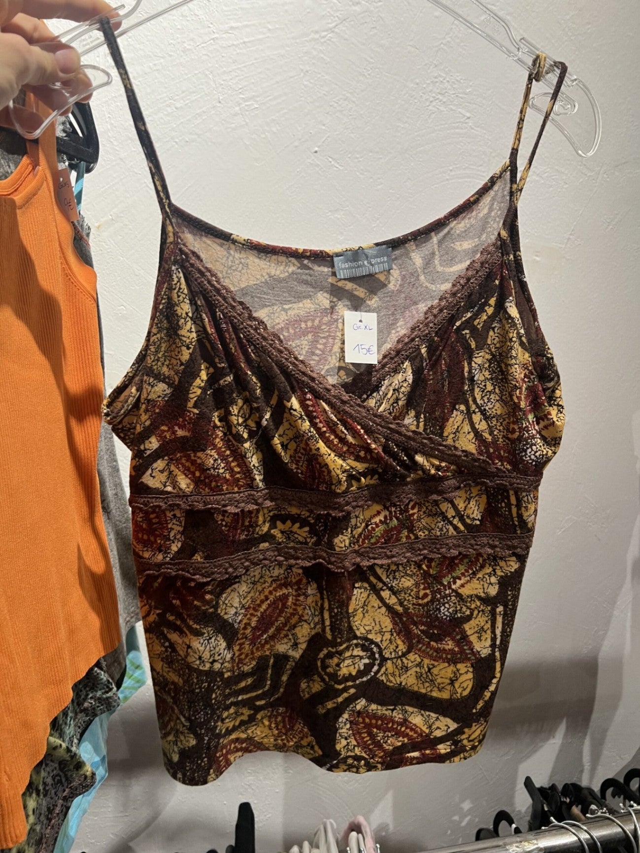 fashion express Top XL Braun und Gelb