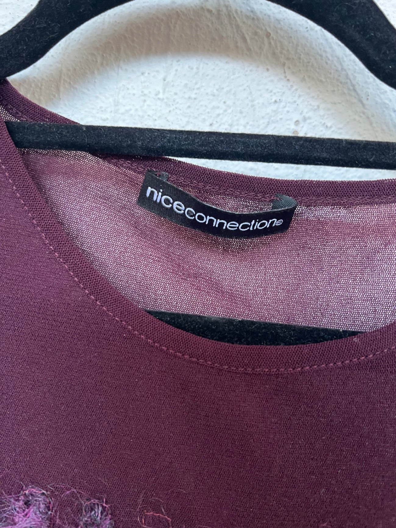 niceconnection Ärmelloses Top M Burgunder