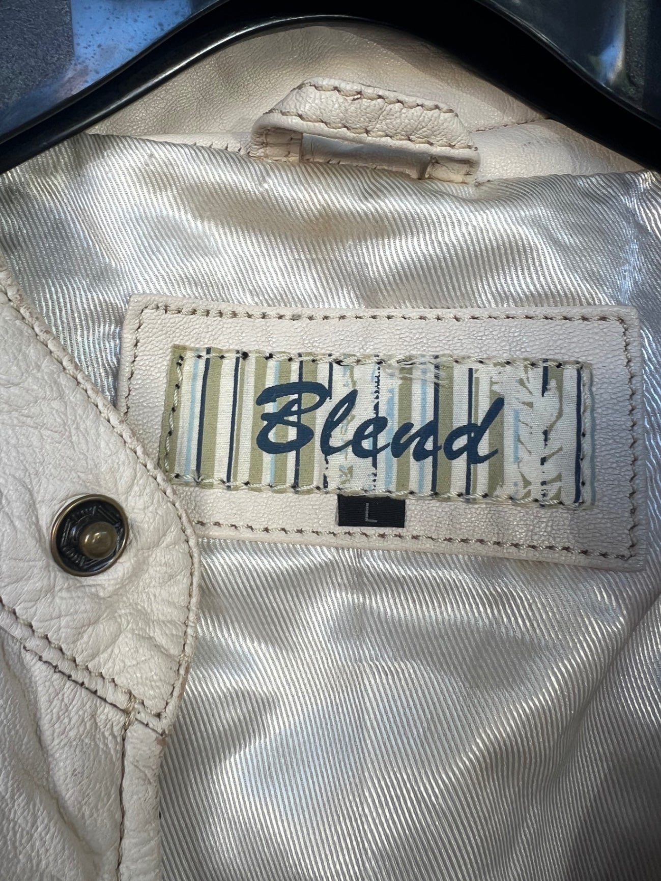 Blend Lederjacke L Beige