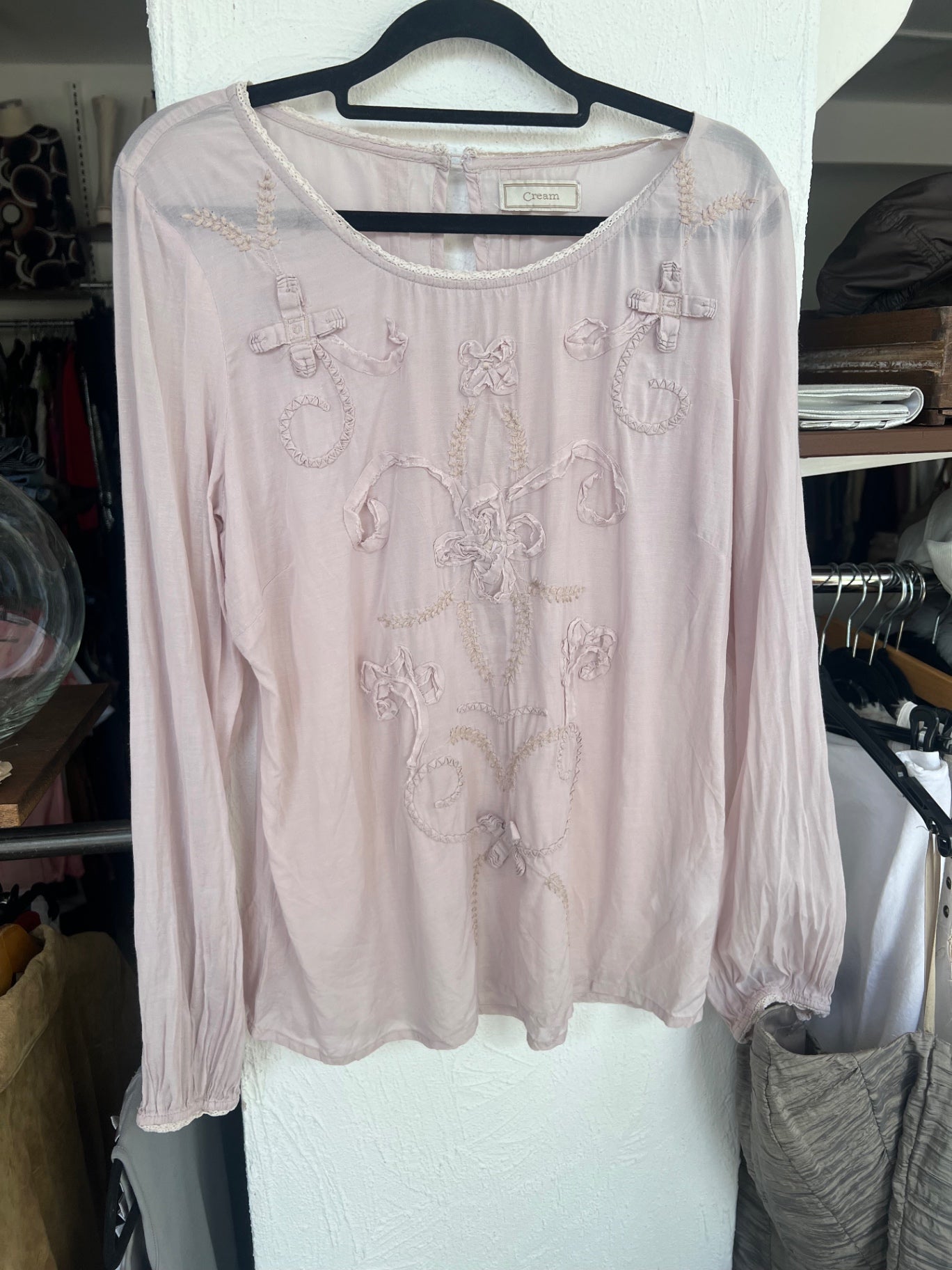 Cream Bluse S Hellrosa