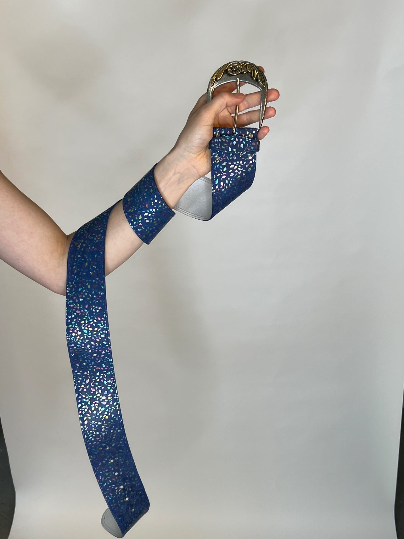 Gürtel Blau Glitzer