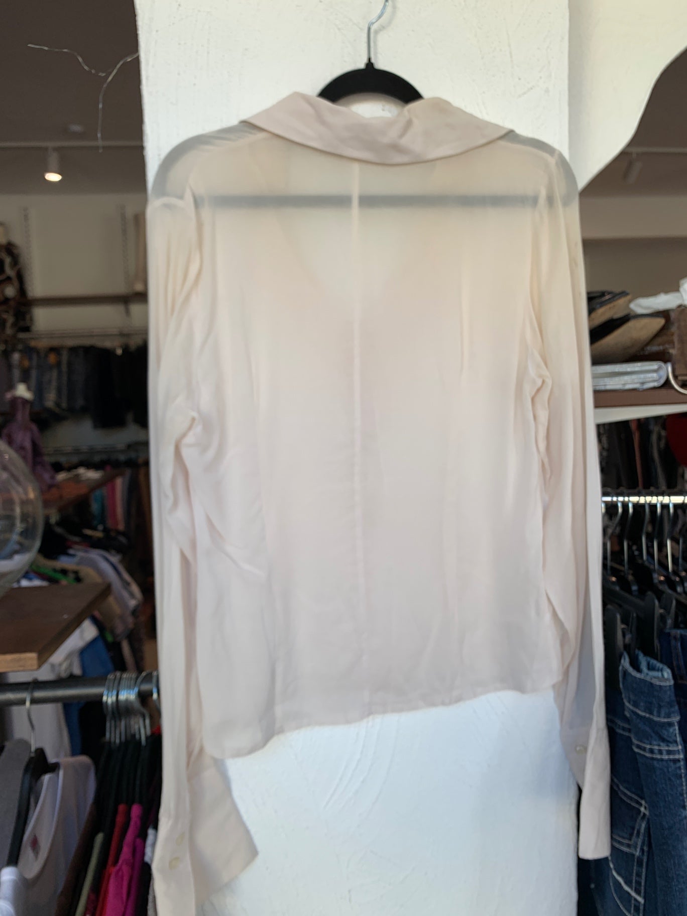 Nice Bluse M Creme-weiß