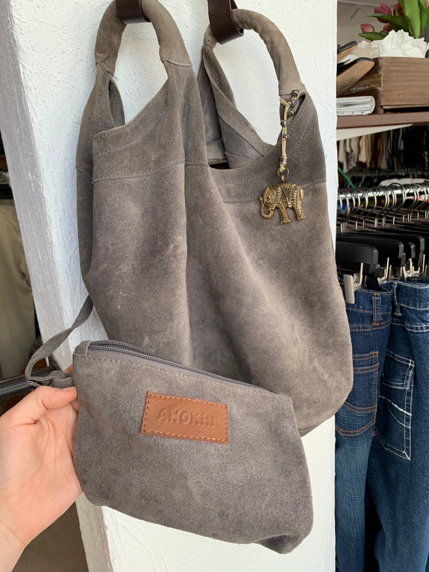 Anokhi Handtasche Grau