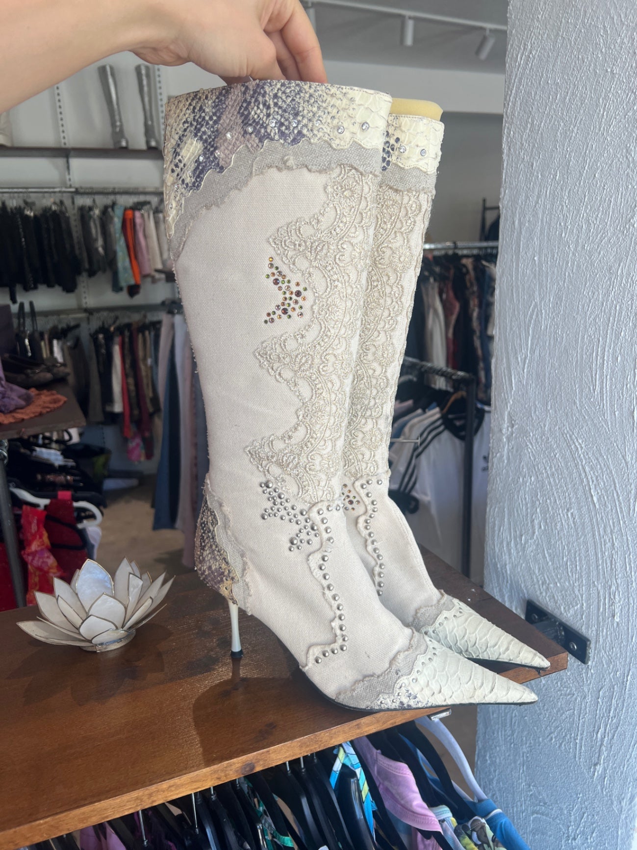 el dantée Stiefel 40 Elfenbein
