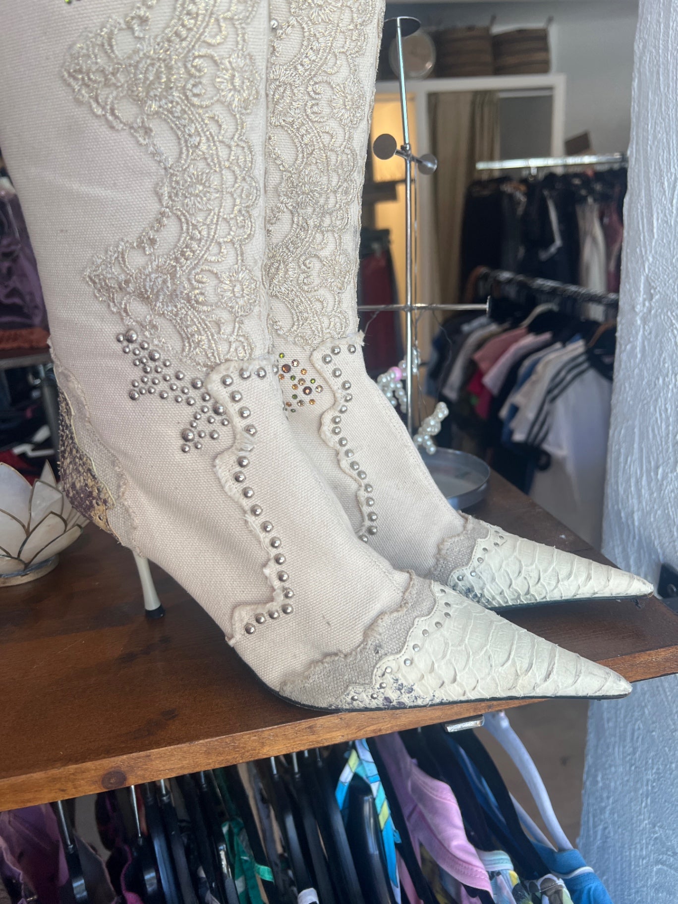 el dantée Stiefel 40 Elfenbein