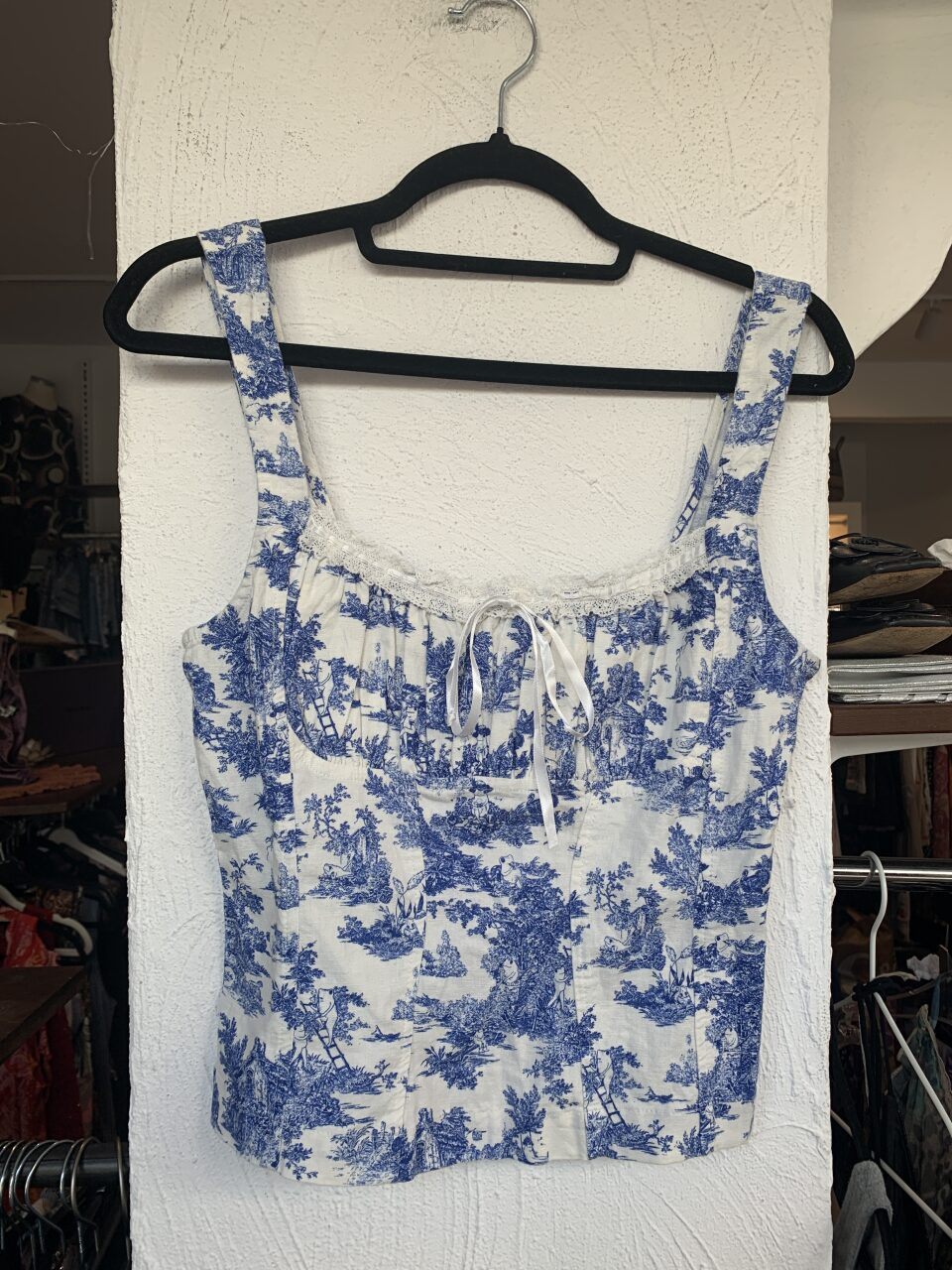 Kimchi Blue Top S Blau und Weiß