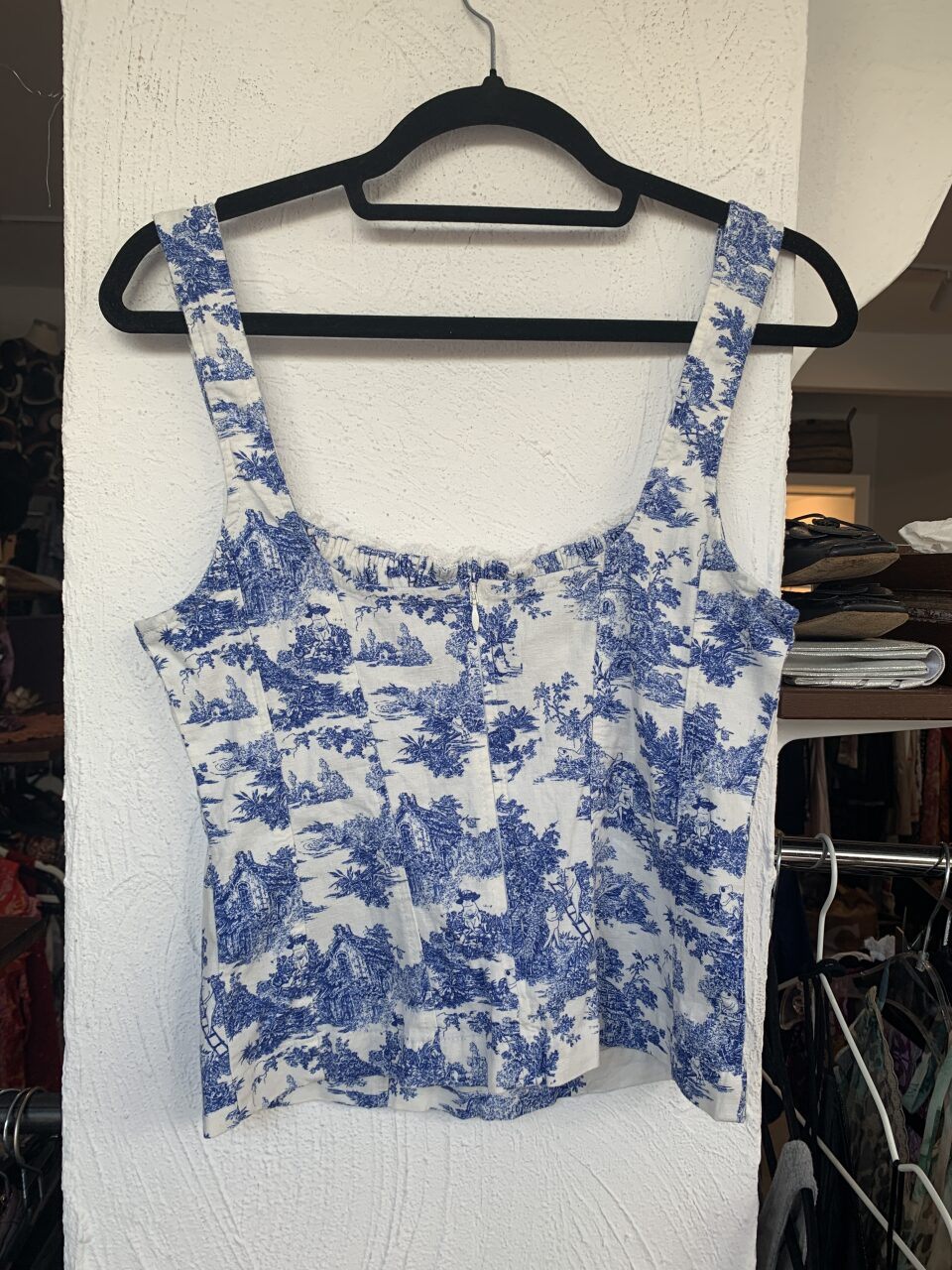 Kimchi Blue Top S Blau und Weiß