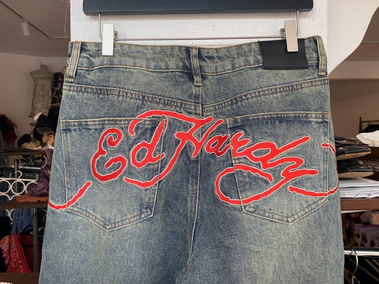 Ed Hardy x Urban Outfitters Jeans S Blau und Grau