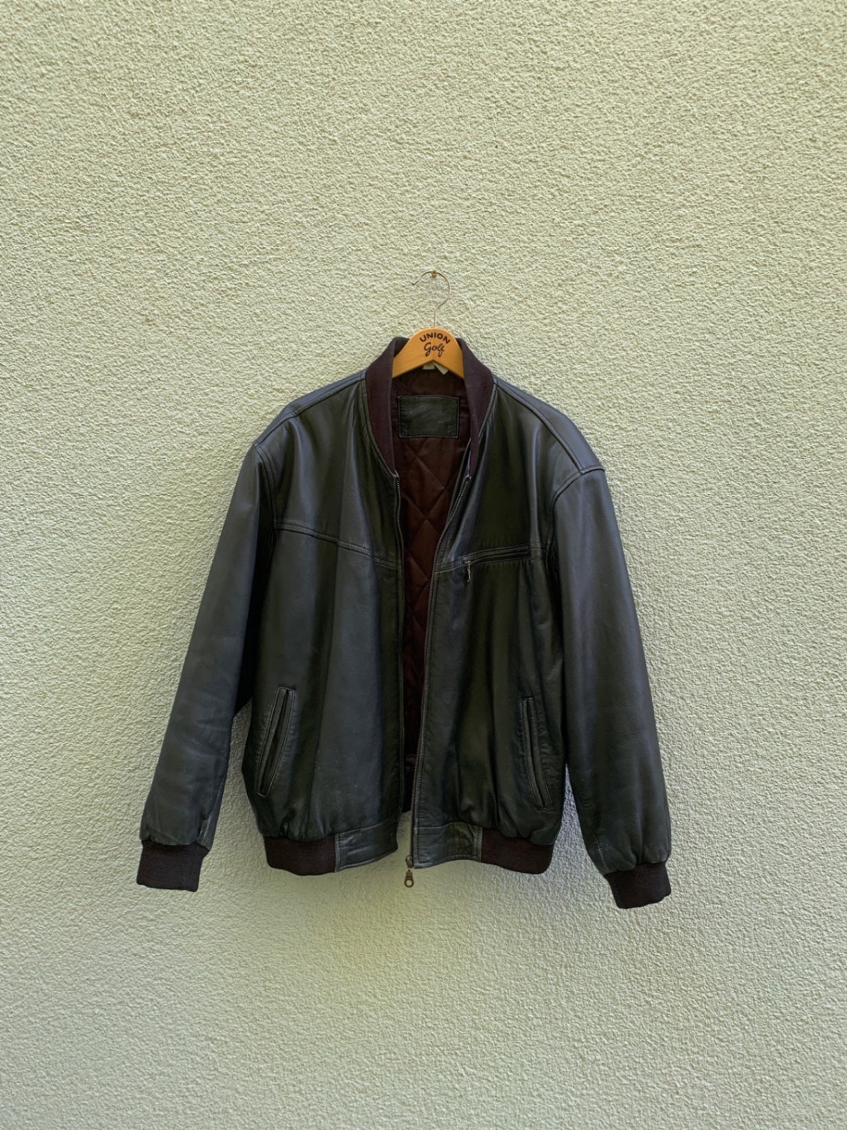 Lederjacke XL Schwarz