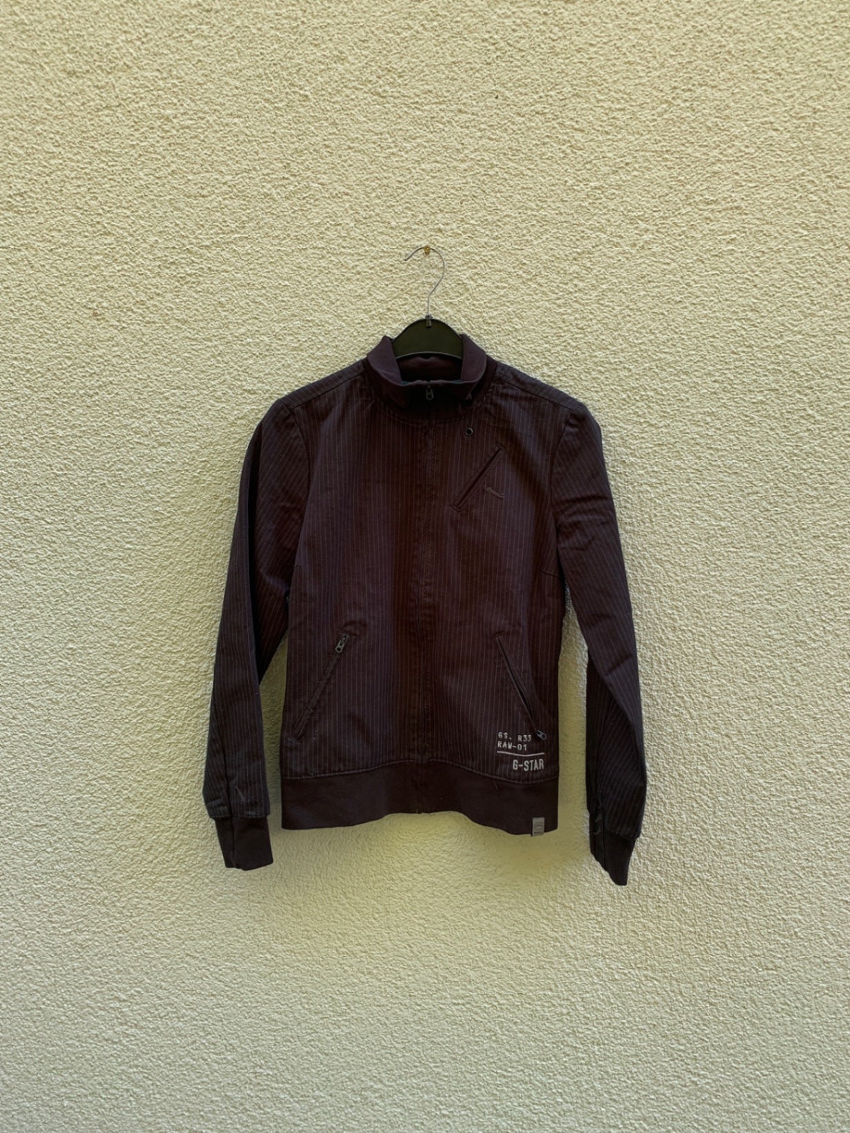 G-STAR RAW Jacke S Schwarz mit Nadelstreifen