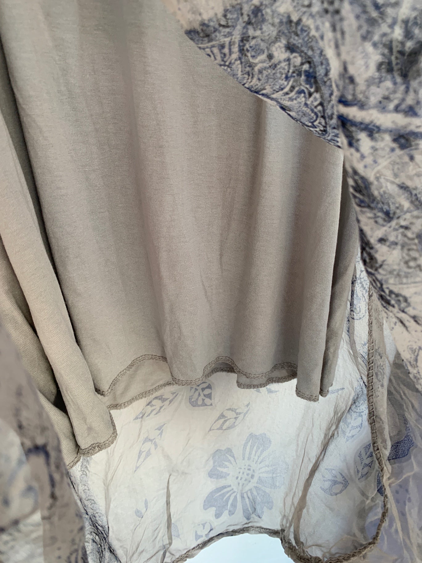 Made in Italy Bluse L Weiß und Blau