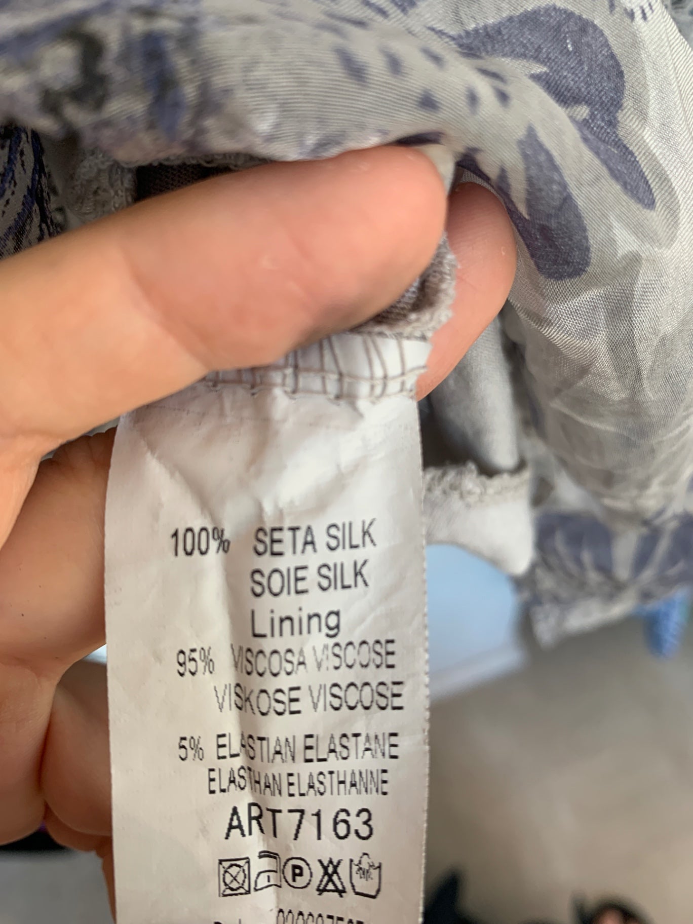 Made in Italy Bluse L Weiß und Blau