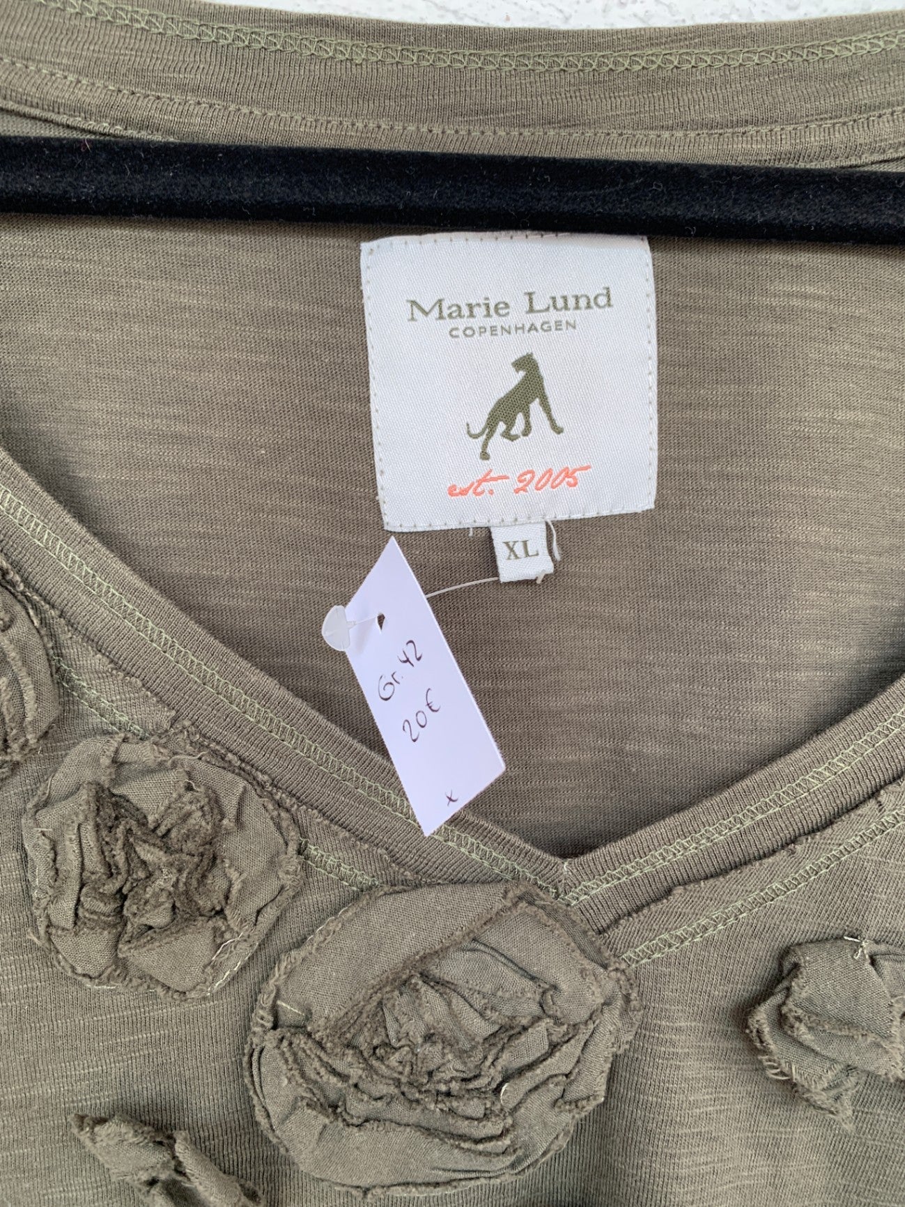 Marie Lund T-Shirt 42 Olivgrün