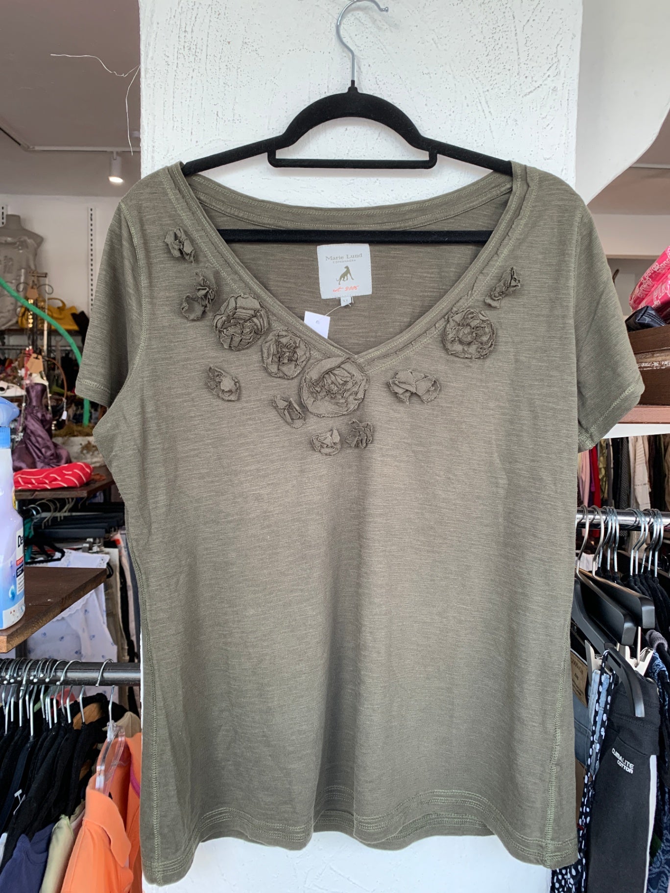 Marie Lund T-Shirt 42 Olivgrün