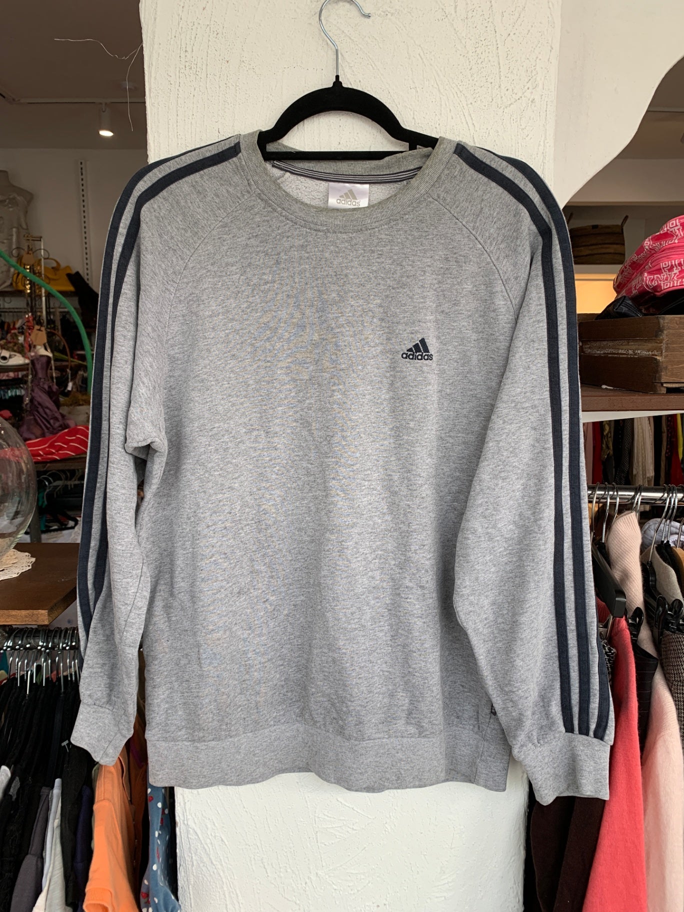 adidas Pullover S Grau