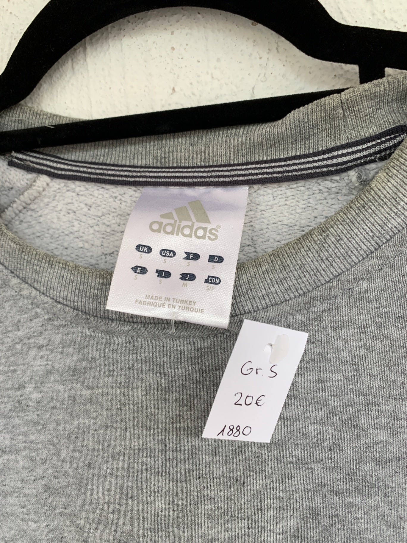 adidas Pullover S Grau