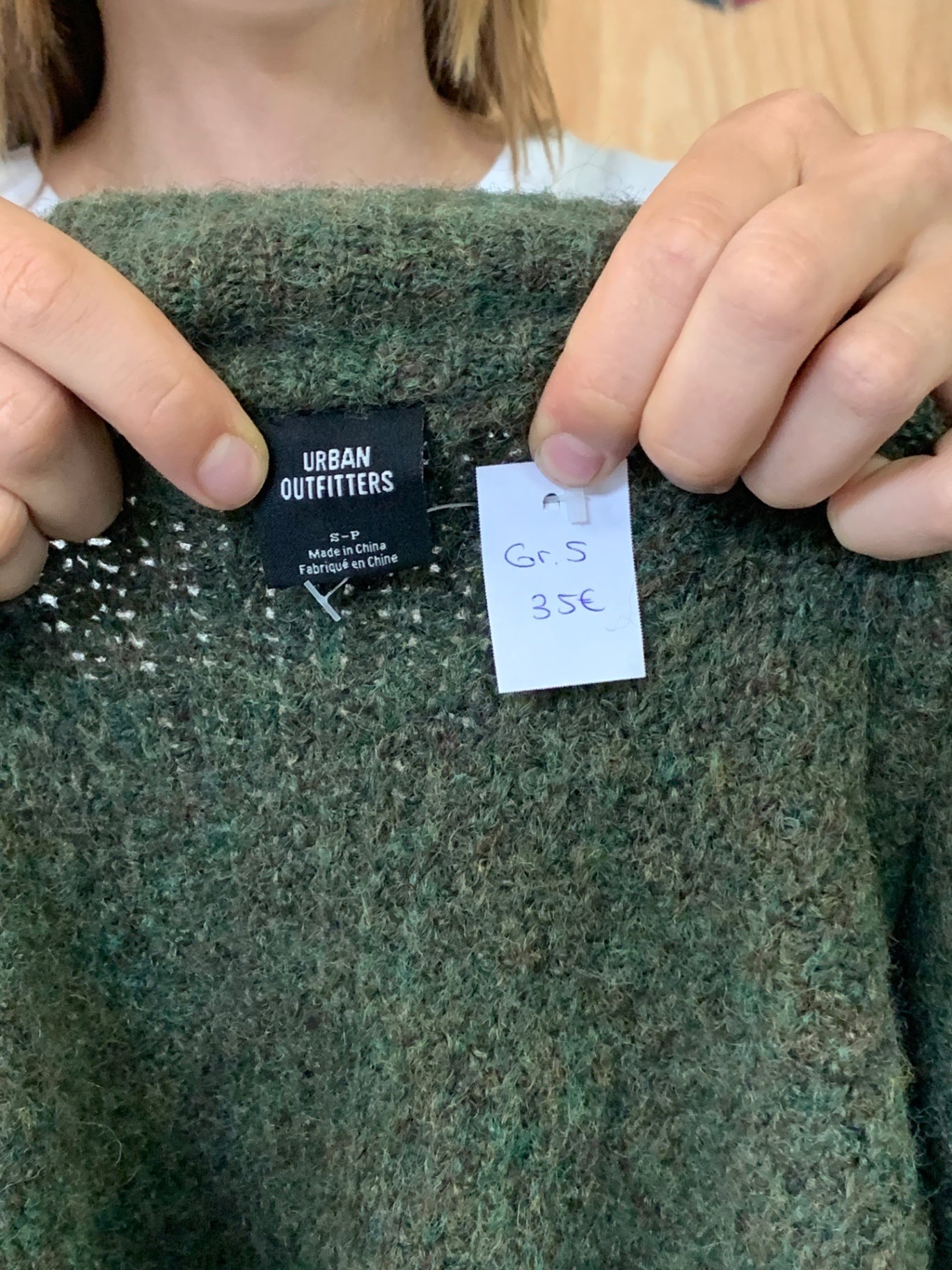 Urban Outfitters Strickjacke S Dunkelgrün