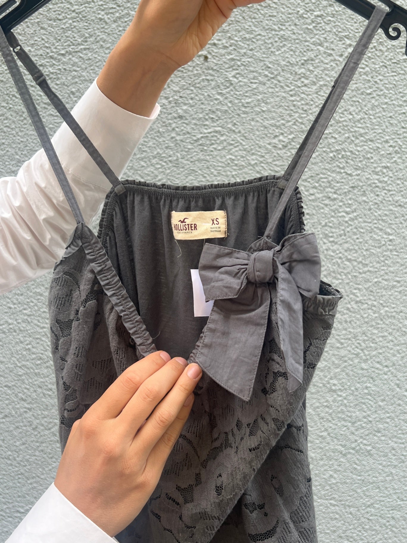 Hollister Ärmelloses Oberteil XS Grau