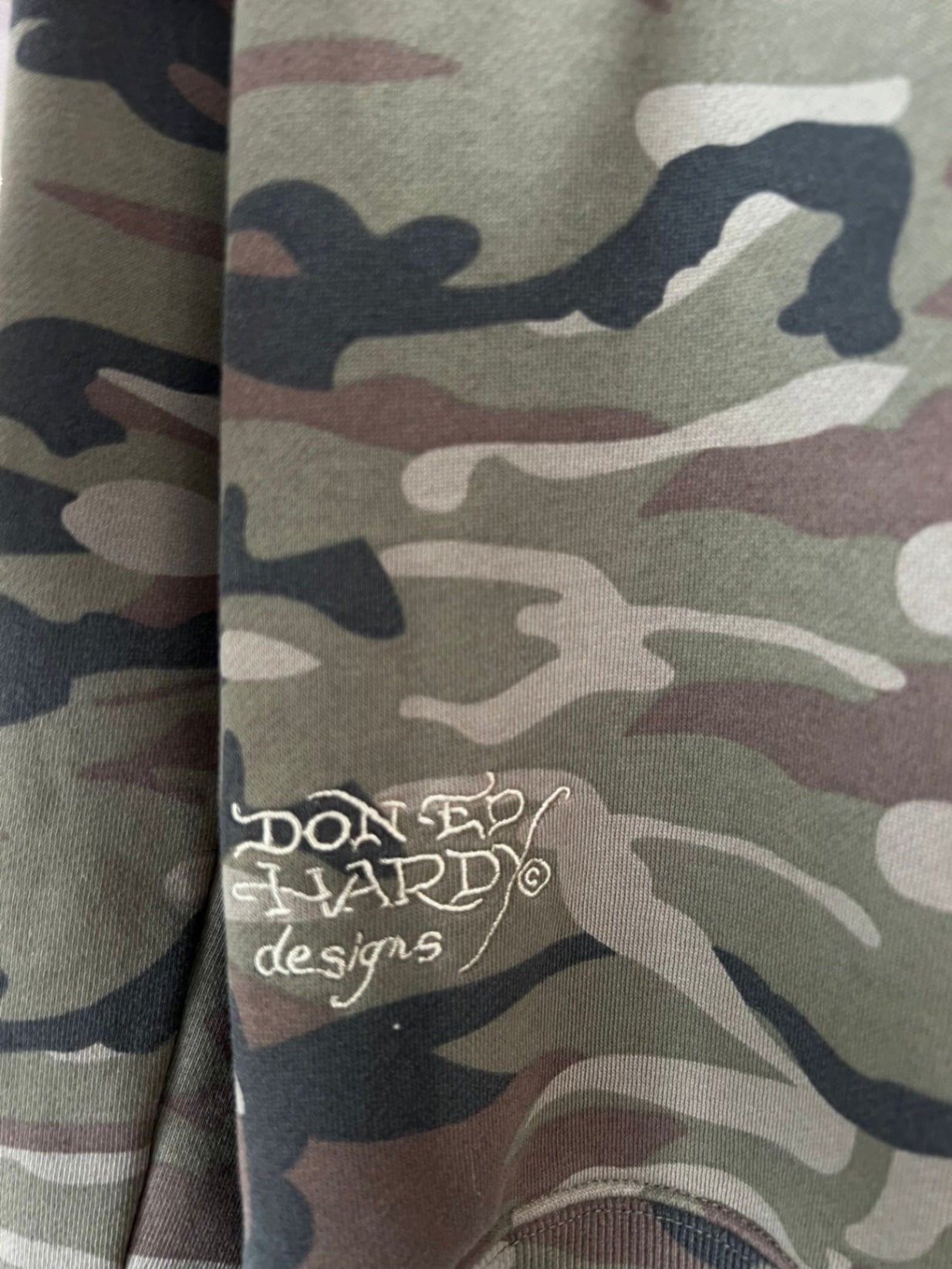 Ed Hardy Hoodie S Grün, Braun, Schwarz, Weiß