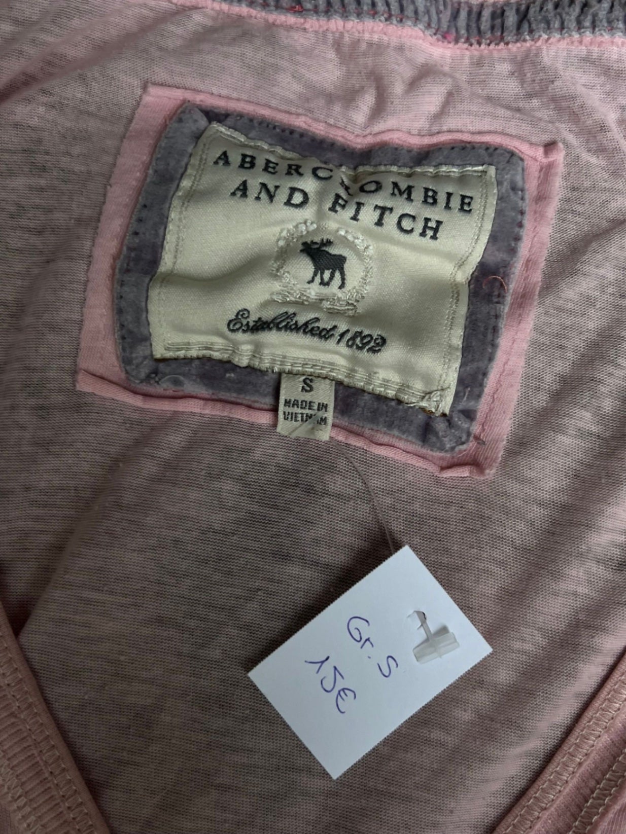 Abercrombie & Fitch Top trägerlos S Rosa