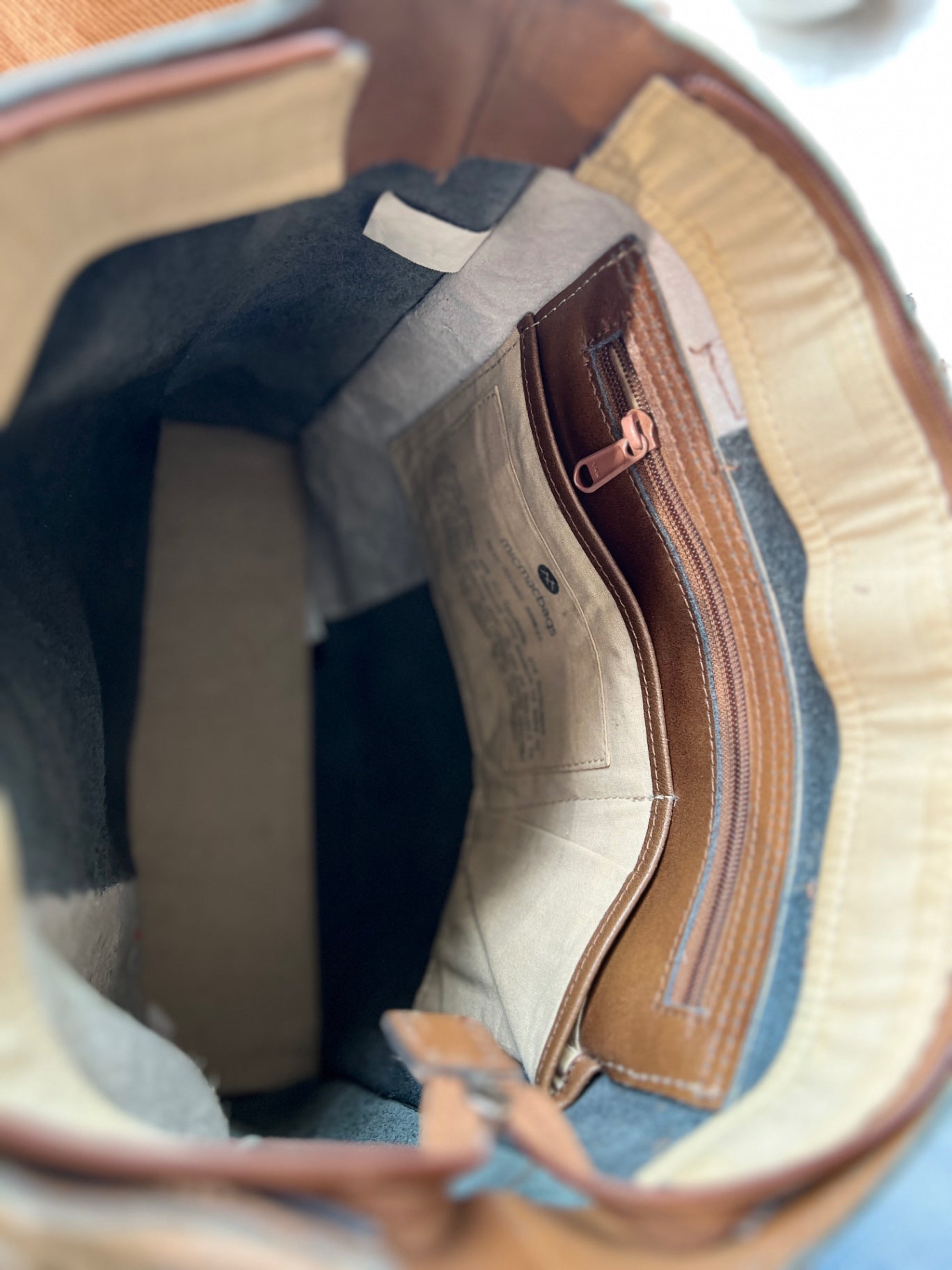 Tasche Hellbraun und Elfenbein