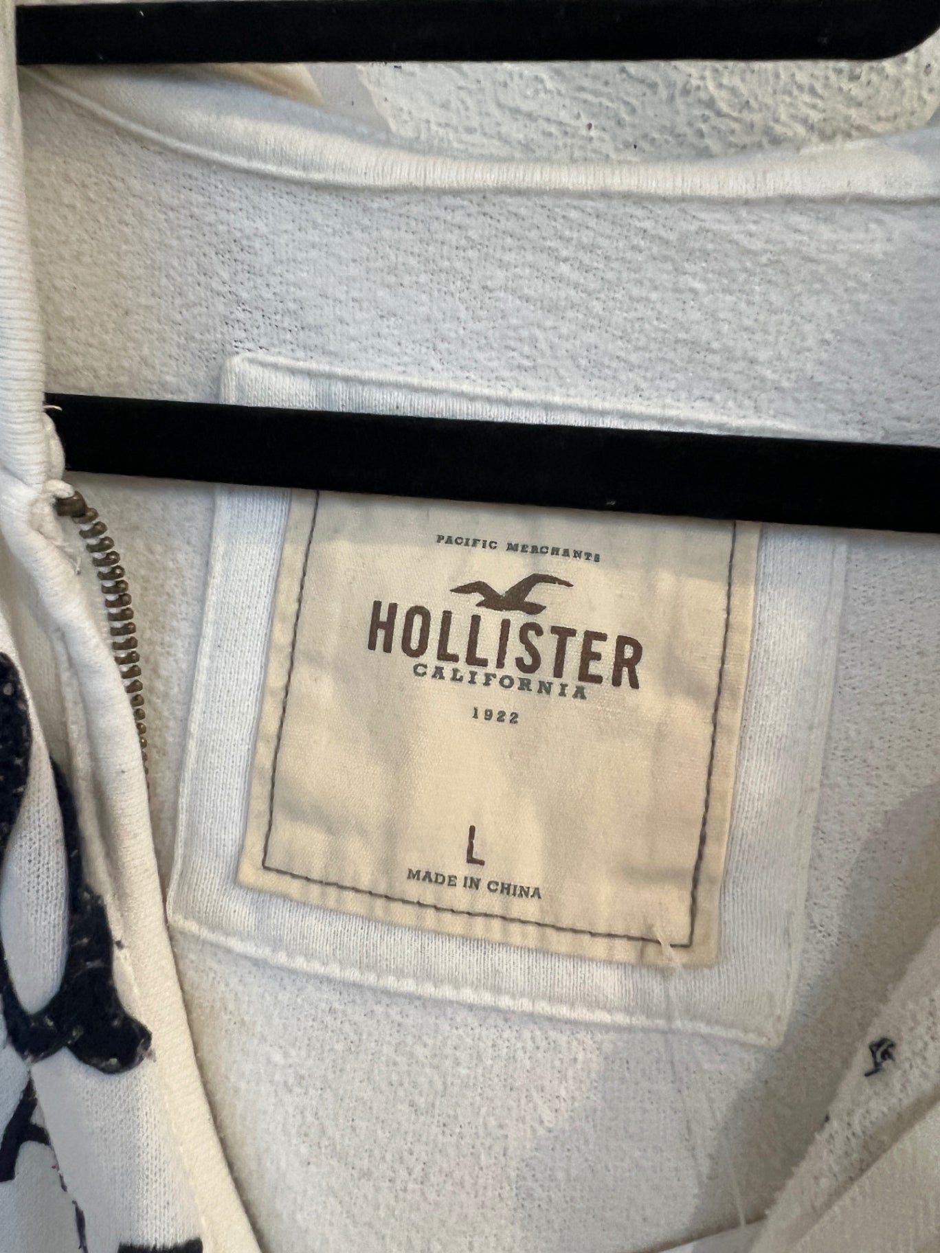 Hollister Strickjacke L Weiß