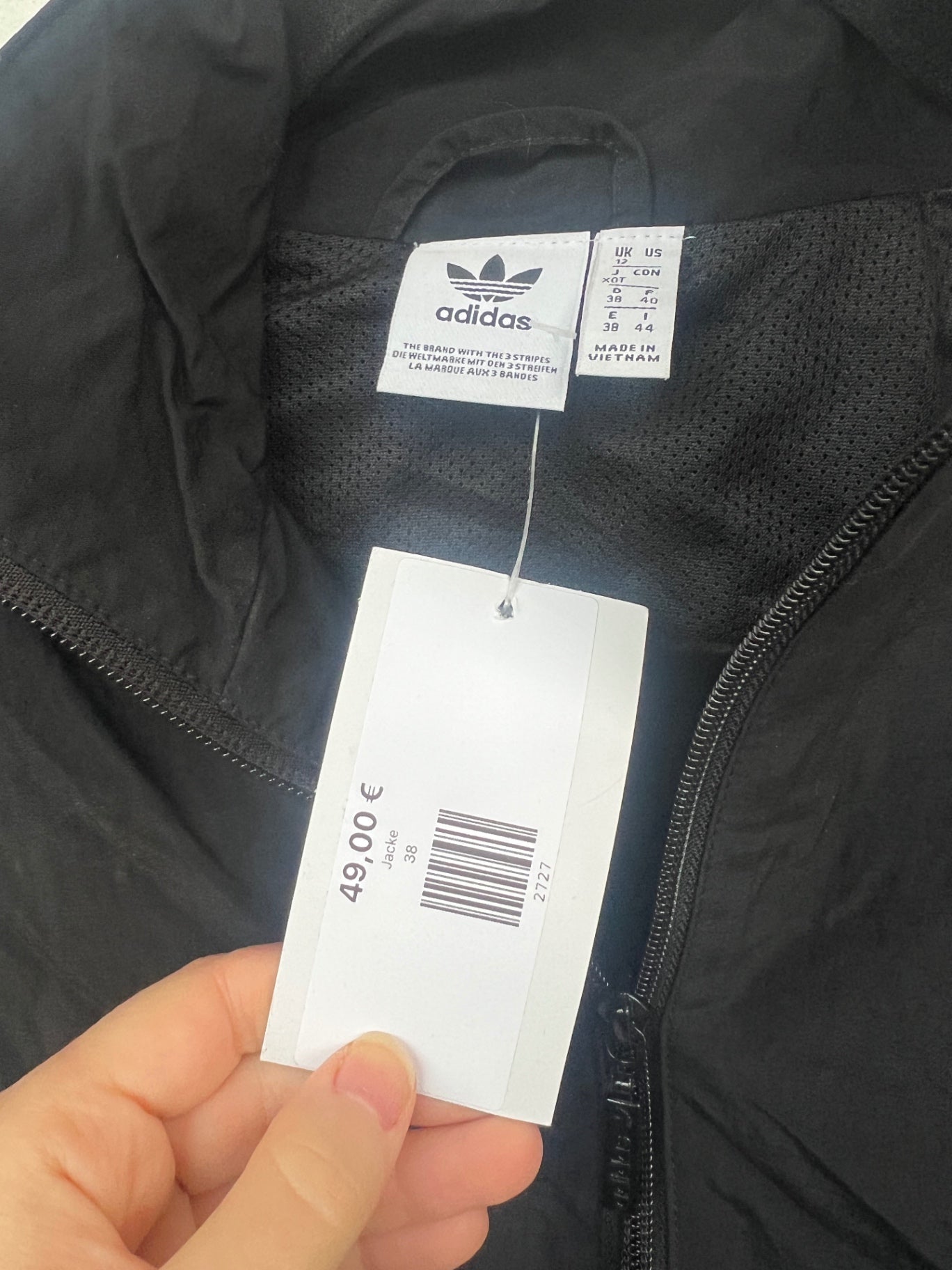 adidas Strickjacke 38 Schwarz Weiß