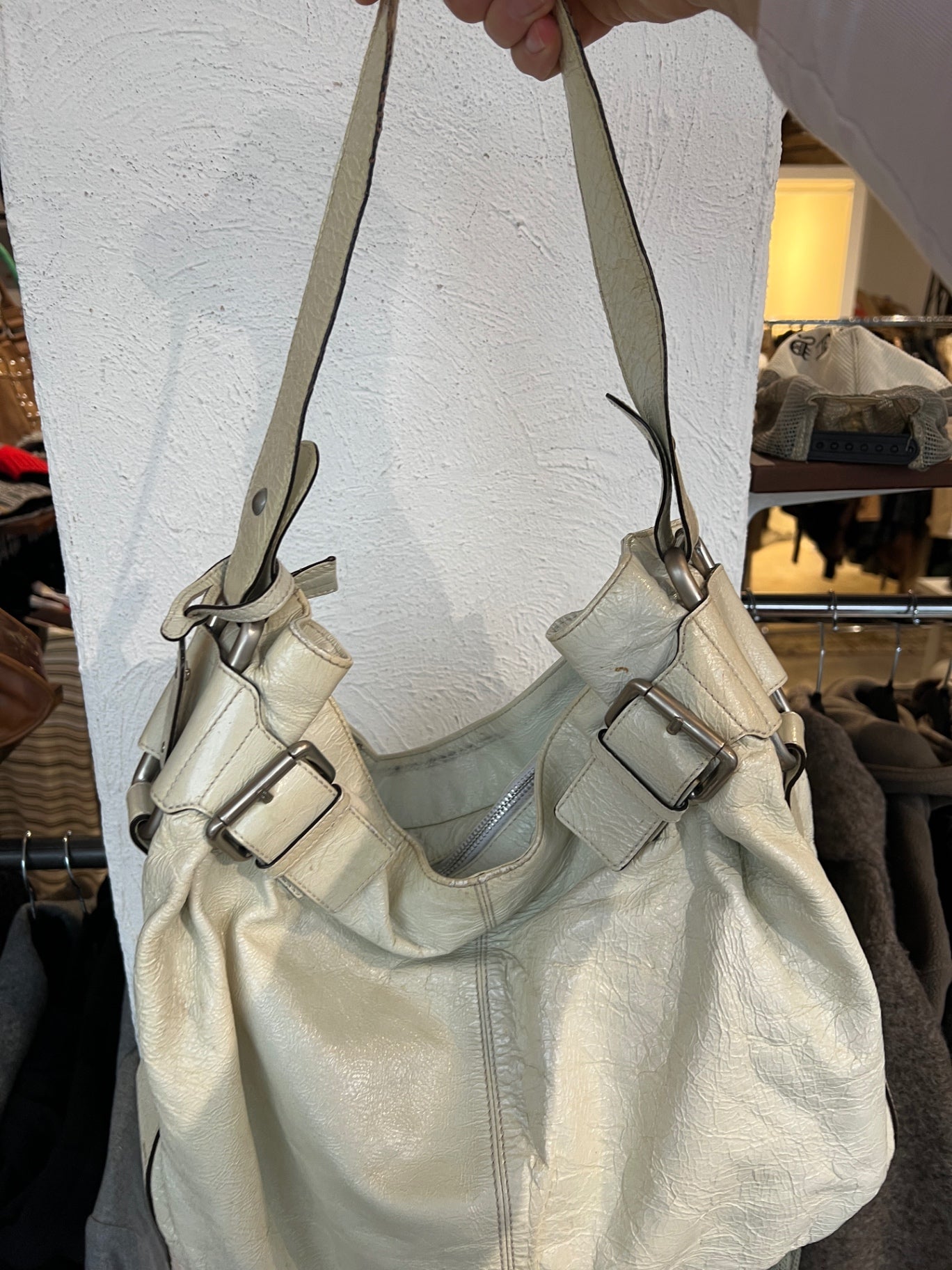 abro Handtasche Weiß Creme