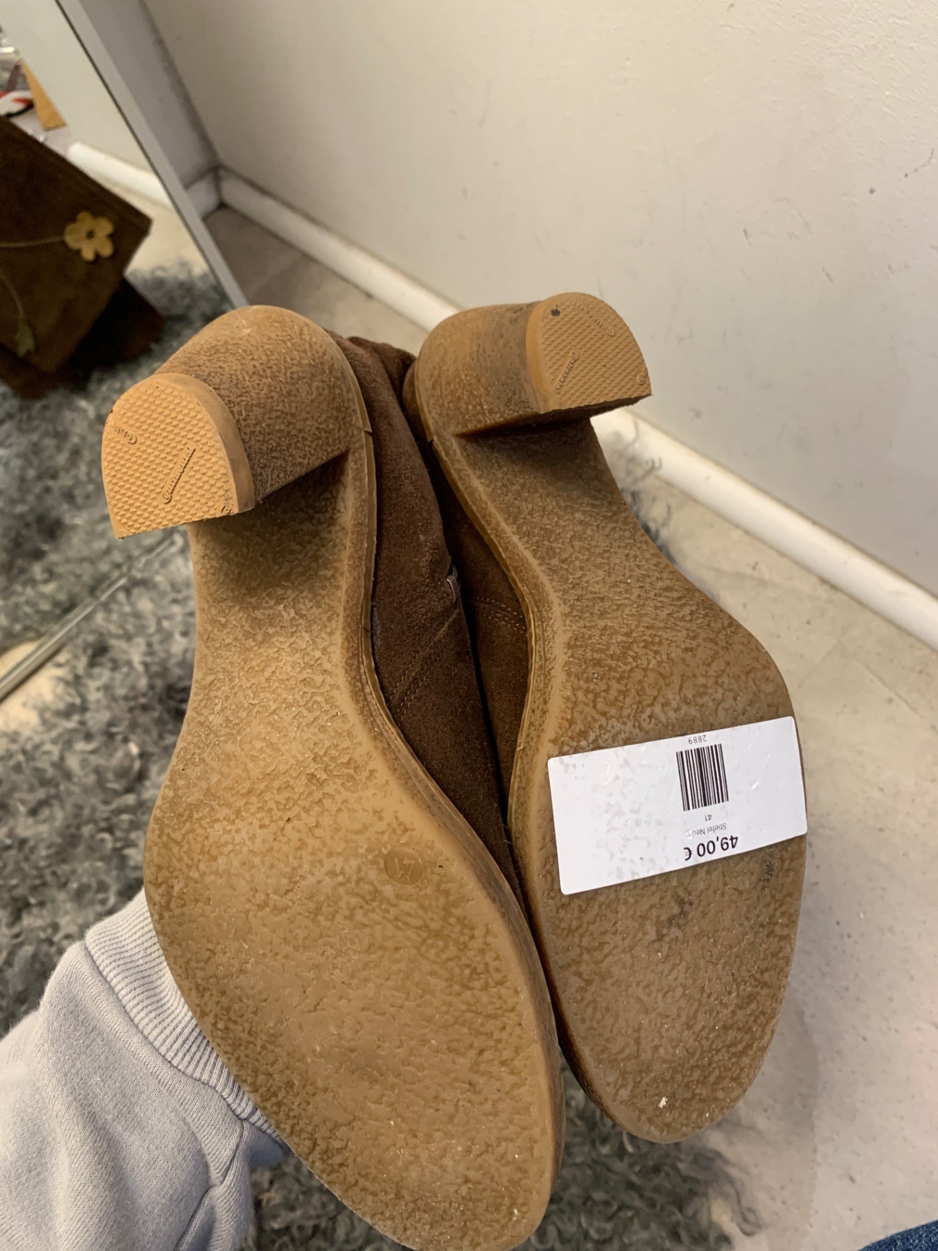 Stiefel mit Blumen 41 Braun