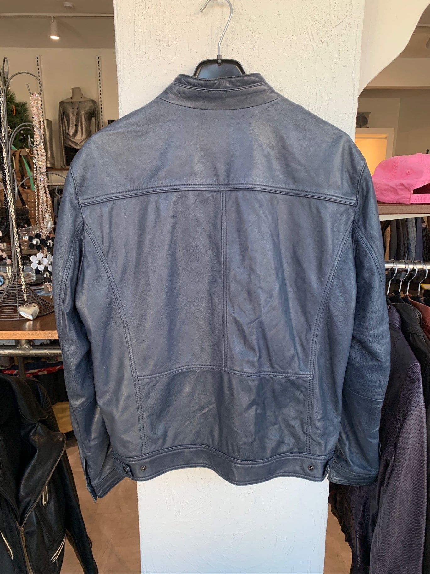 Lagerfeld Lederjacke Grau