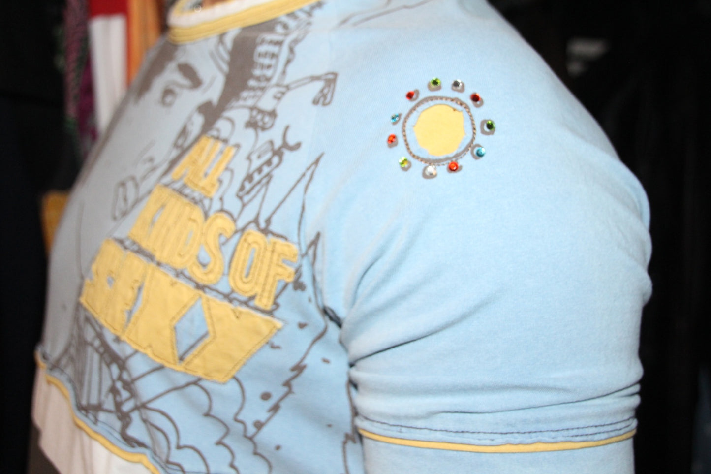 DSQUARED2 T-Shirt XL Blau, Weiß, Schwarz