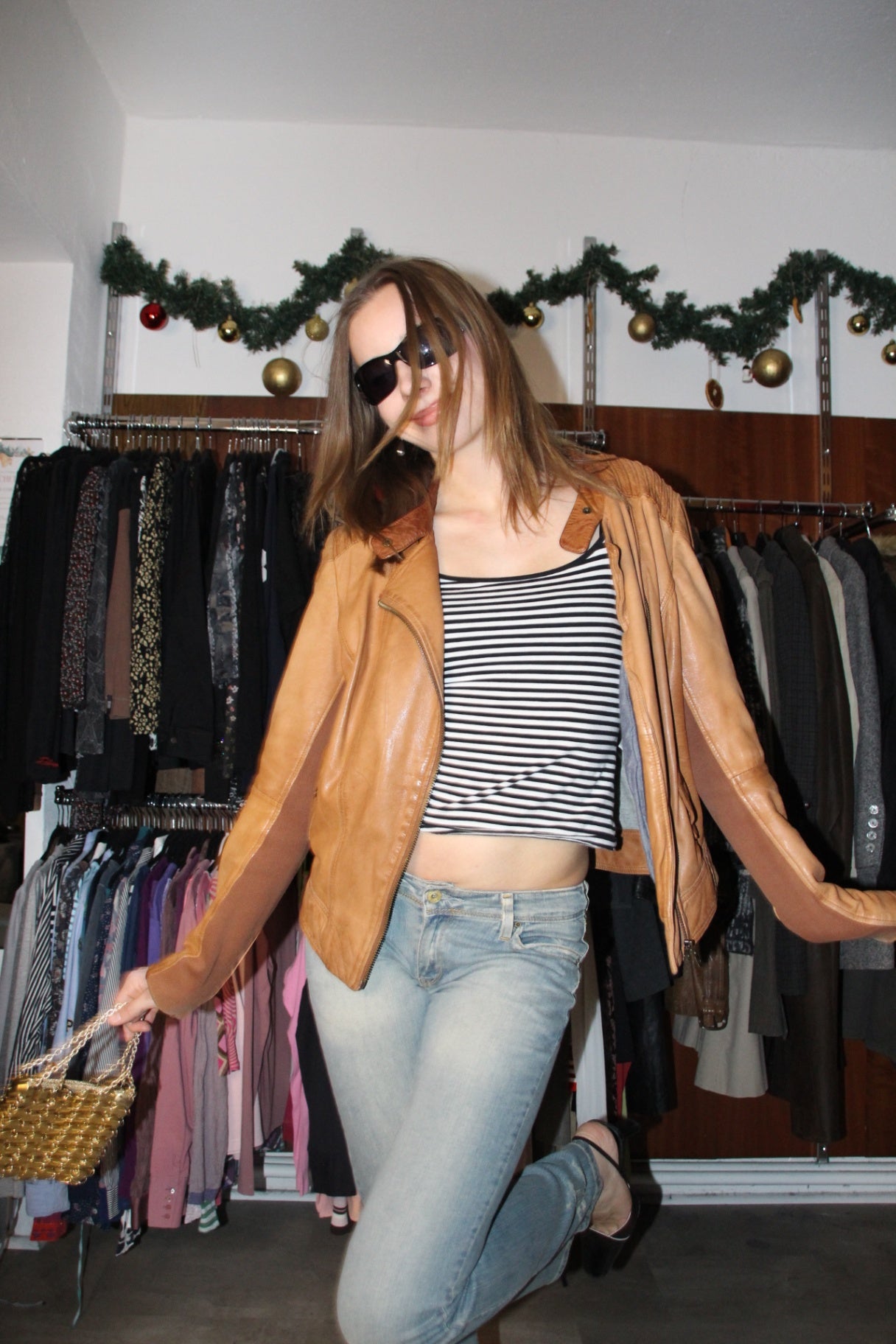 campus Jacke 38 Braun