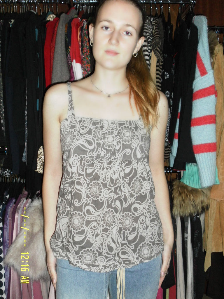 cachecache Top S Beige mit dunklem Muster