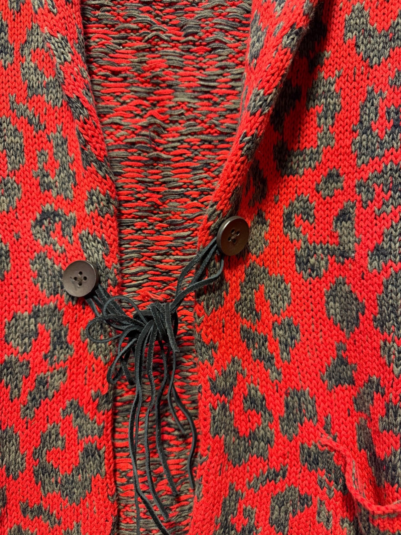 surface to air Strickjacke 34 Rot und Schwarz