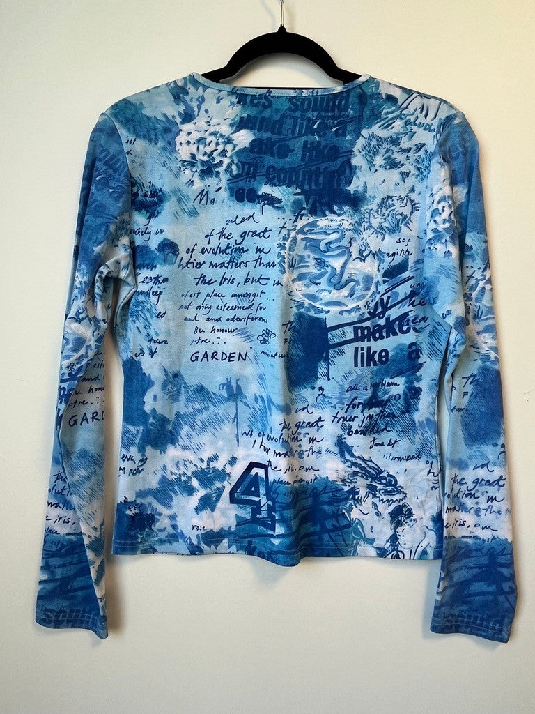 Langarmshirt M Blau