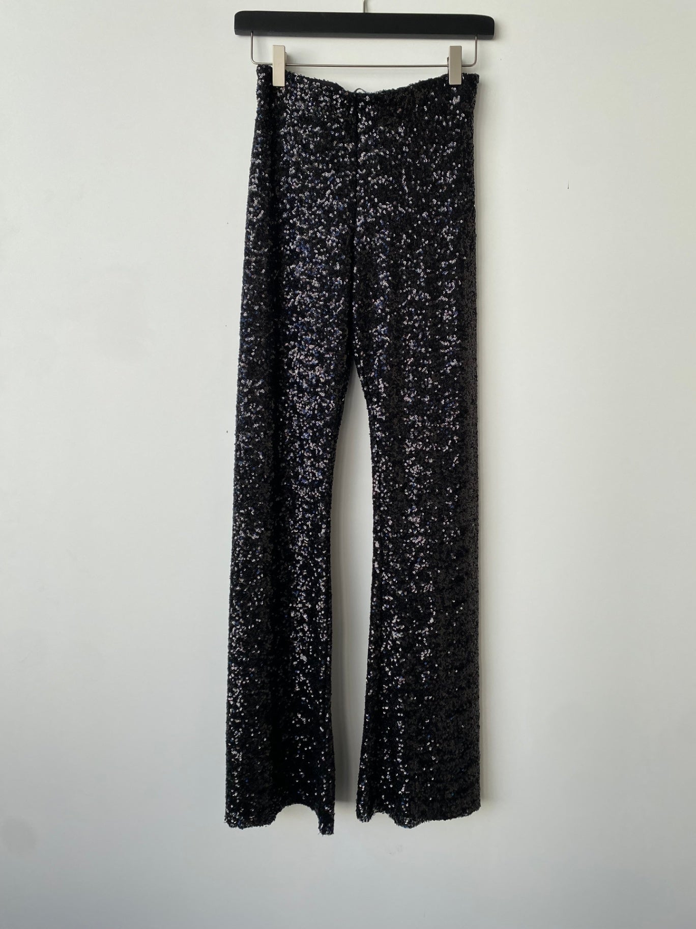 Hose XS Schwarz mit silbernen Pailletten