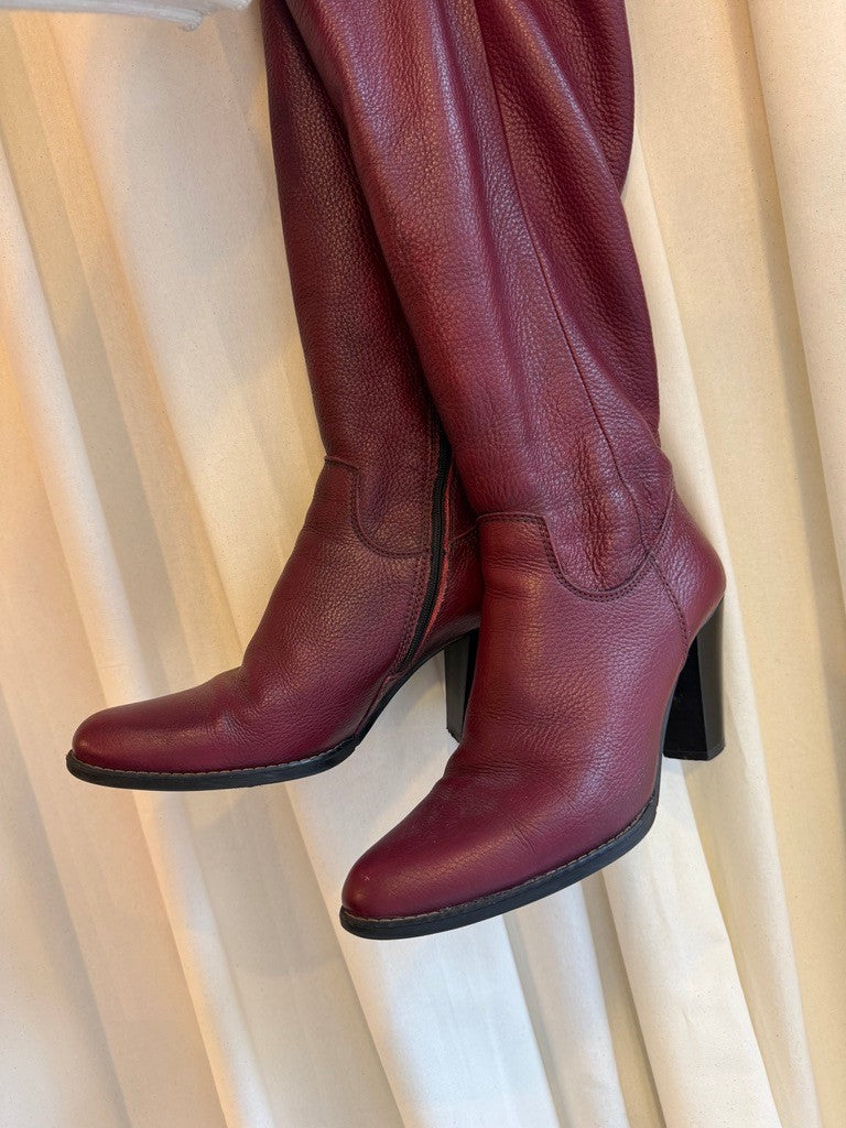 Stiefel 38 Burgunderrot