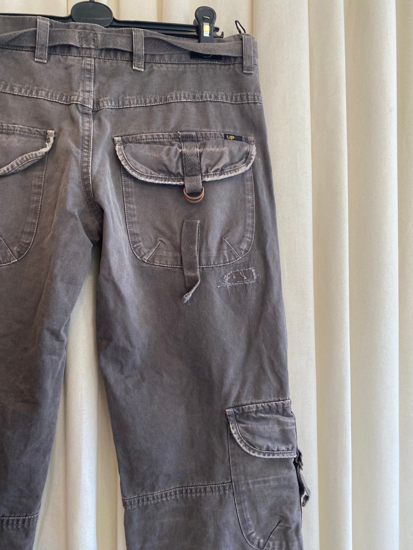 Cargo Jeans M Grau/Braun