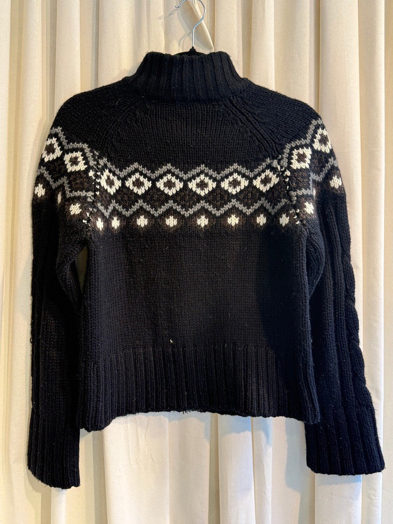 Strickjacke M Schwarz/Weiß