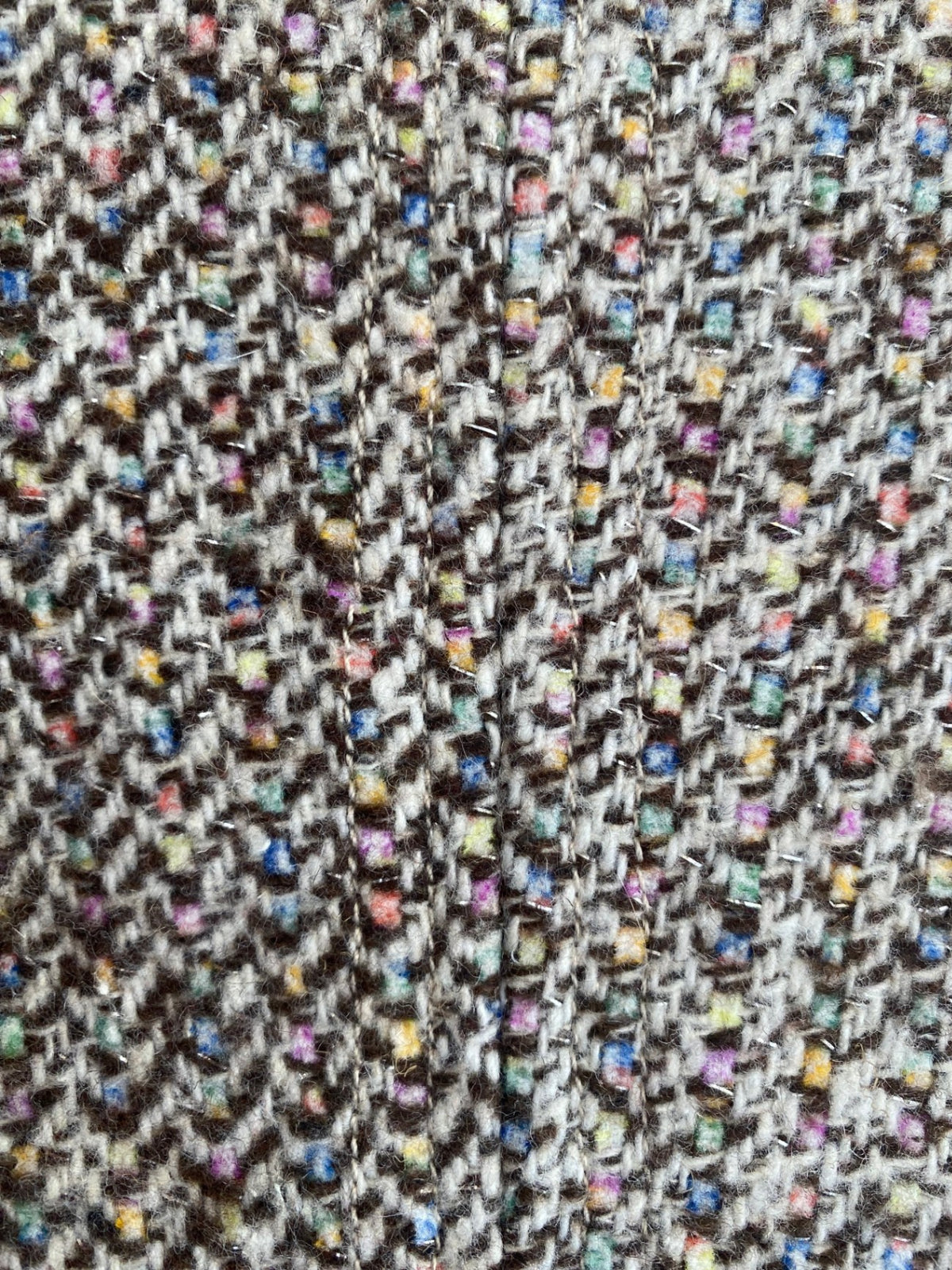 Woll Mantel M Bunt/Braun