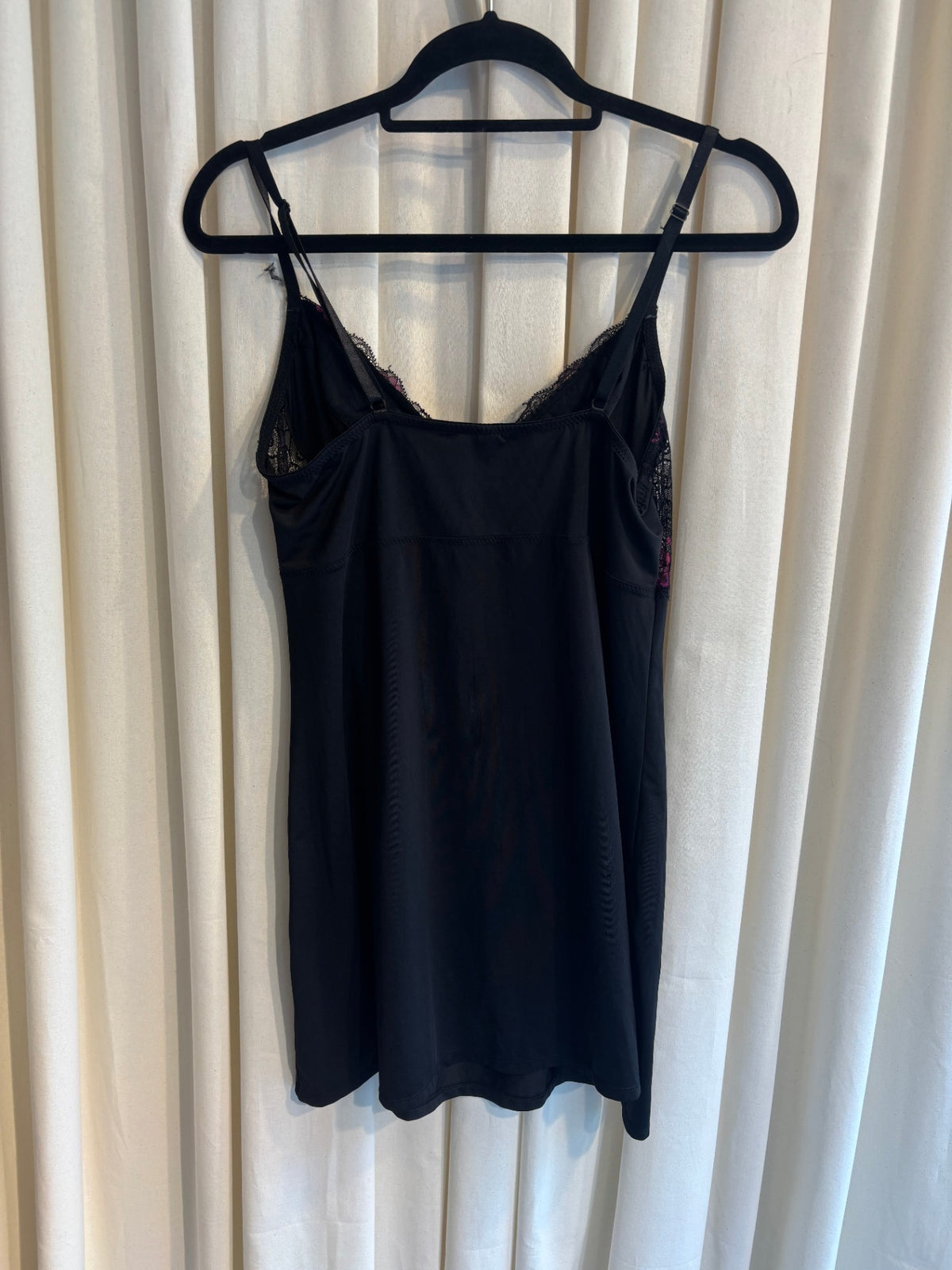 Camisole Dress L Schwarz & Pink