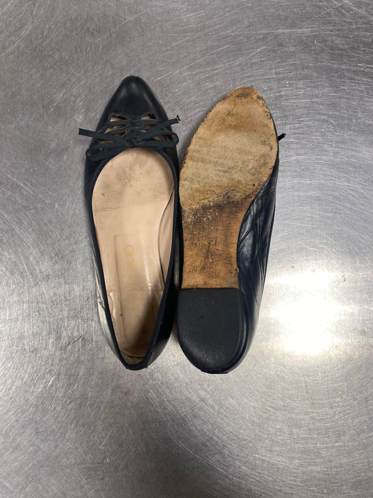 Leder Ballerinas 37 Schwarz