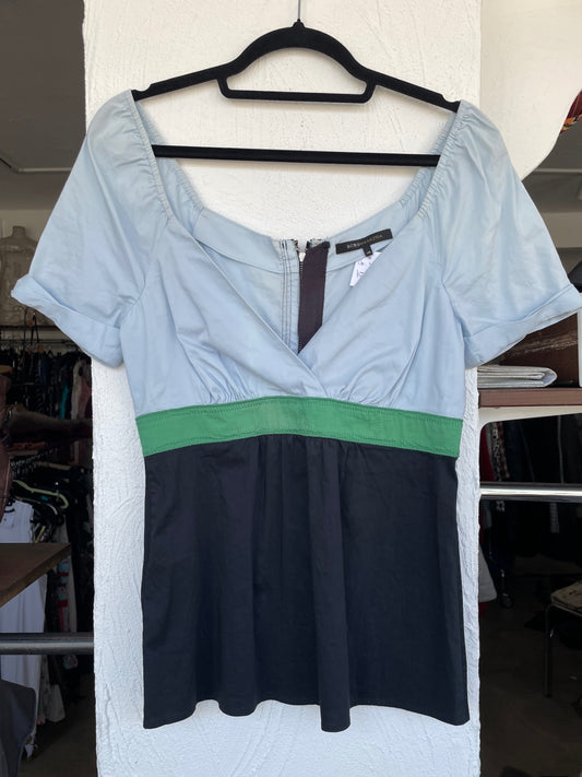 BCBGMAXAZRIA Bluse XS Blau, Grün, Schwarz