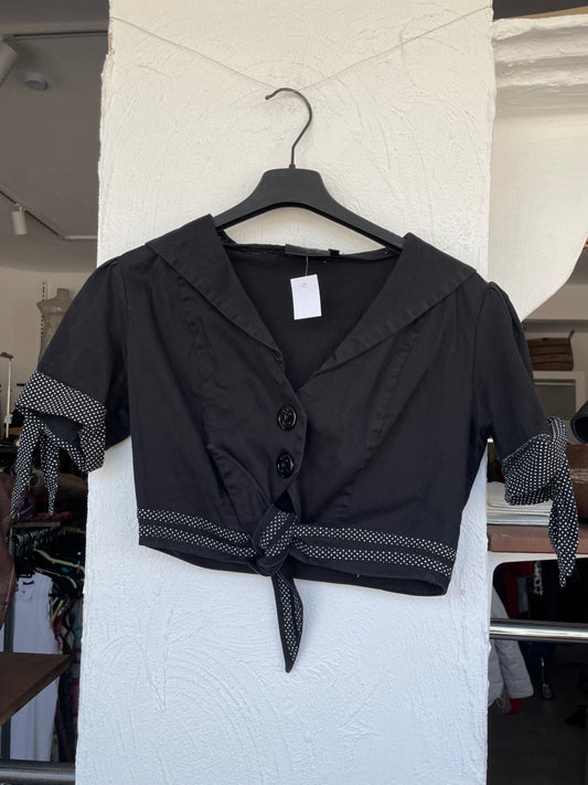 Crop-Shirt S Schwarz