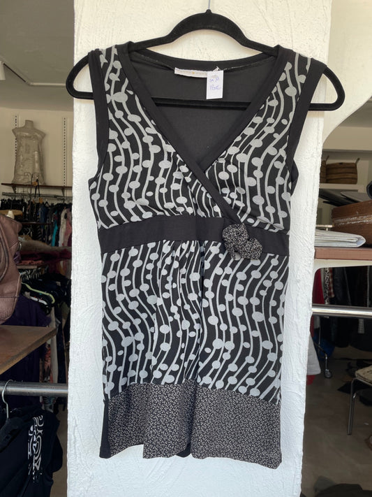 Cache Kleid M Schwarz und Grau