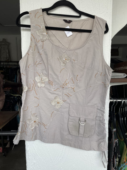 7 sins Ärmelloses Oberteil L Beige