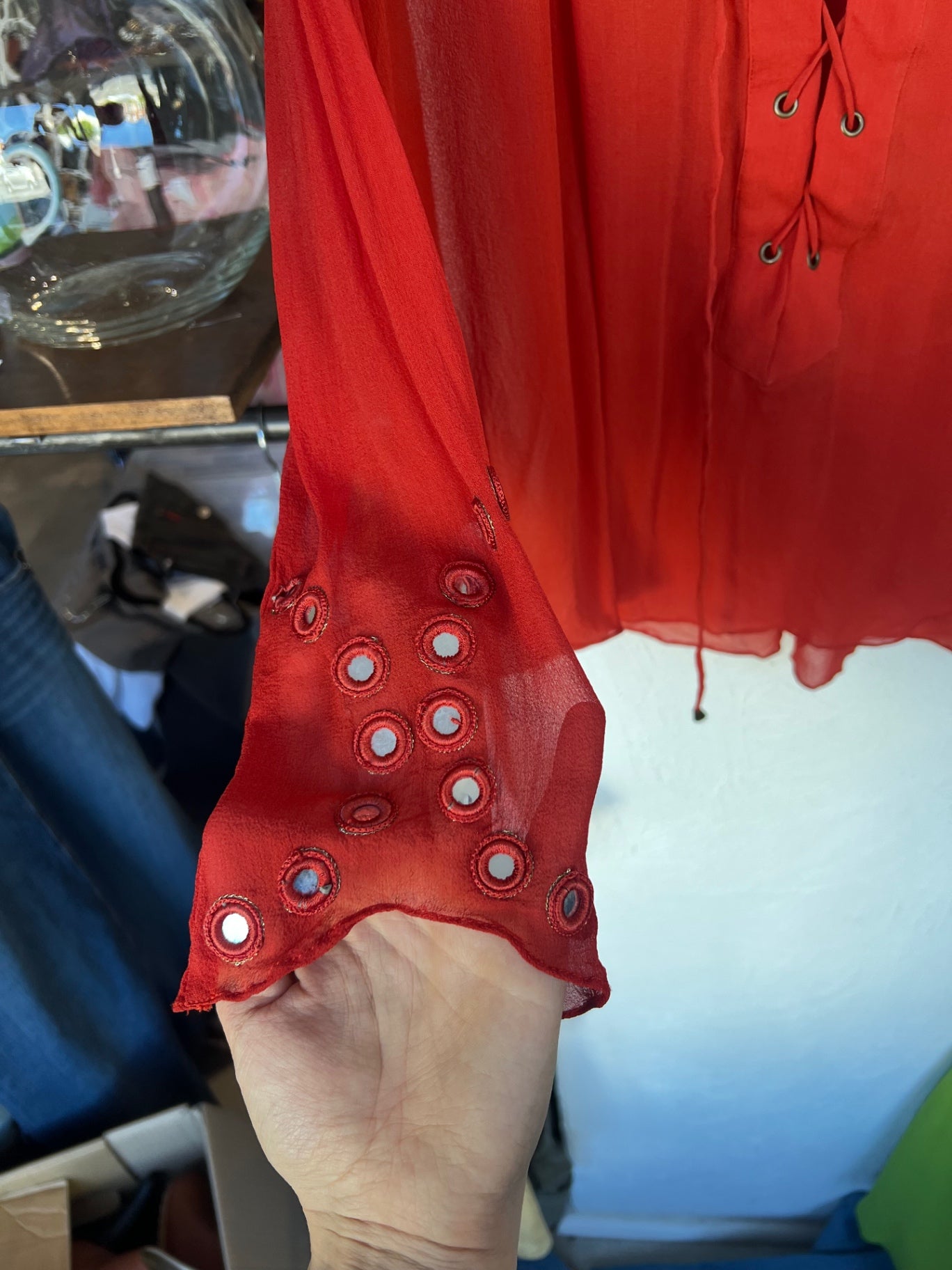 Atelier Nicole Villa Bluse 36 Rot