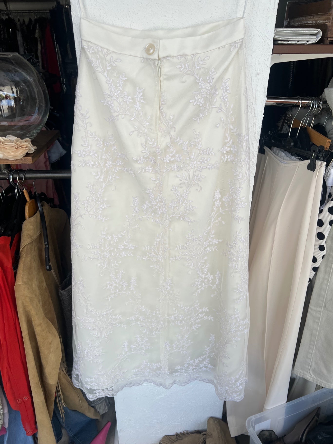 Maßgeschneidert Hochzeitskleid S Elfenbein