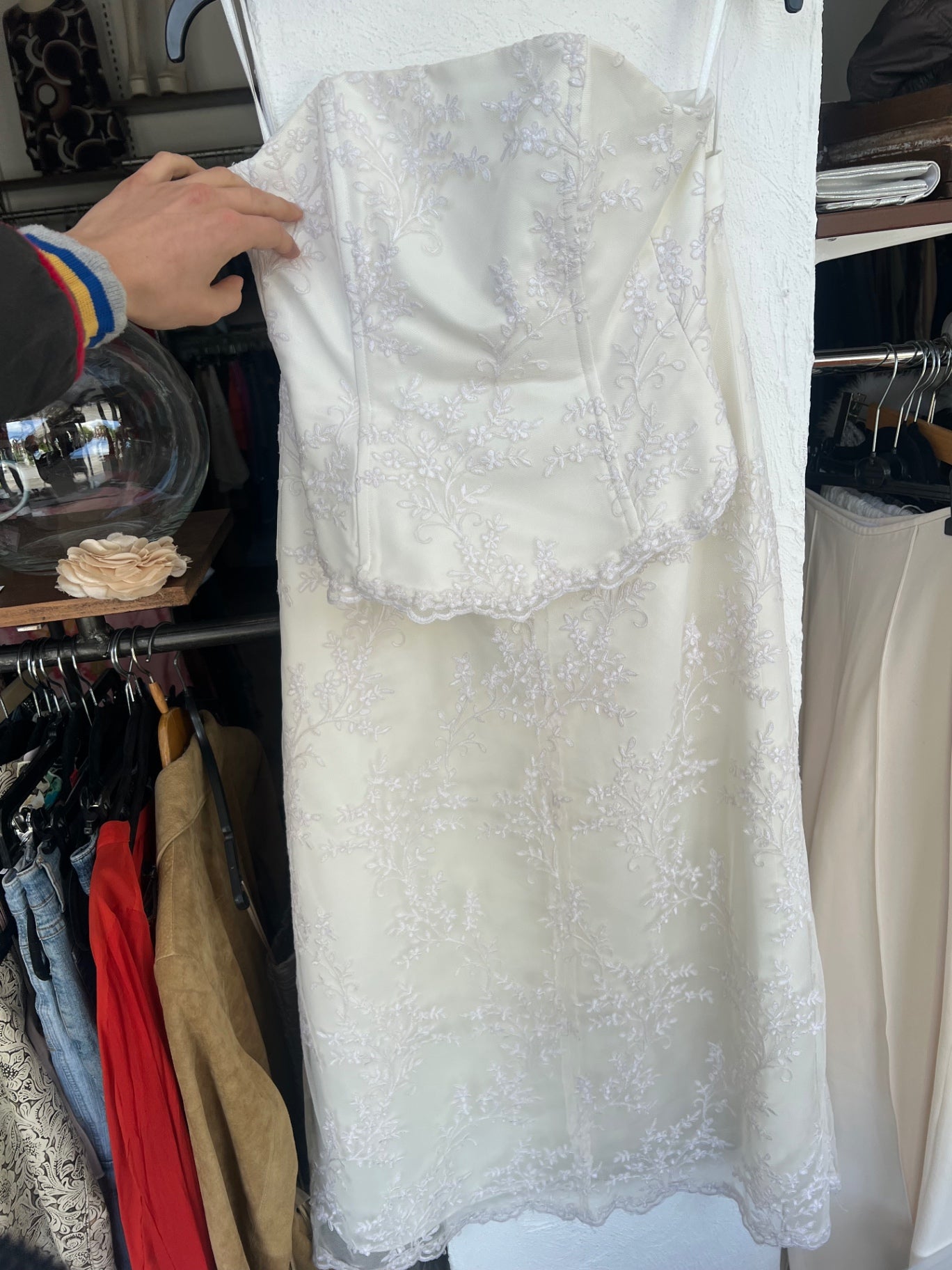 Maßgeschneidert Hochzeitskleid S Elfenbein